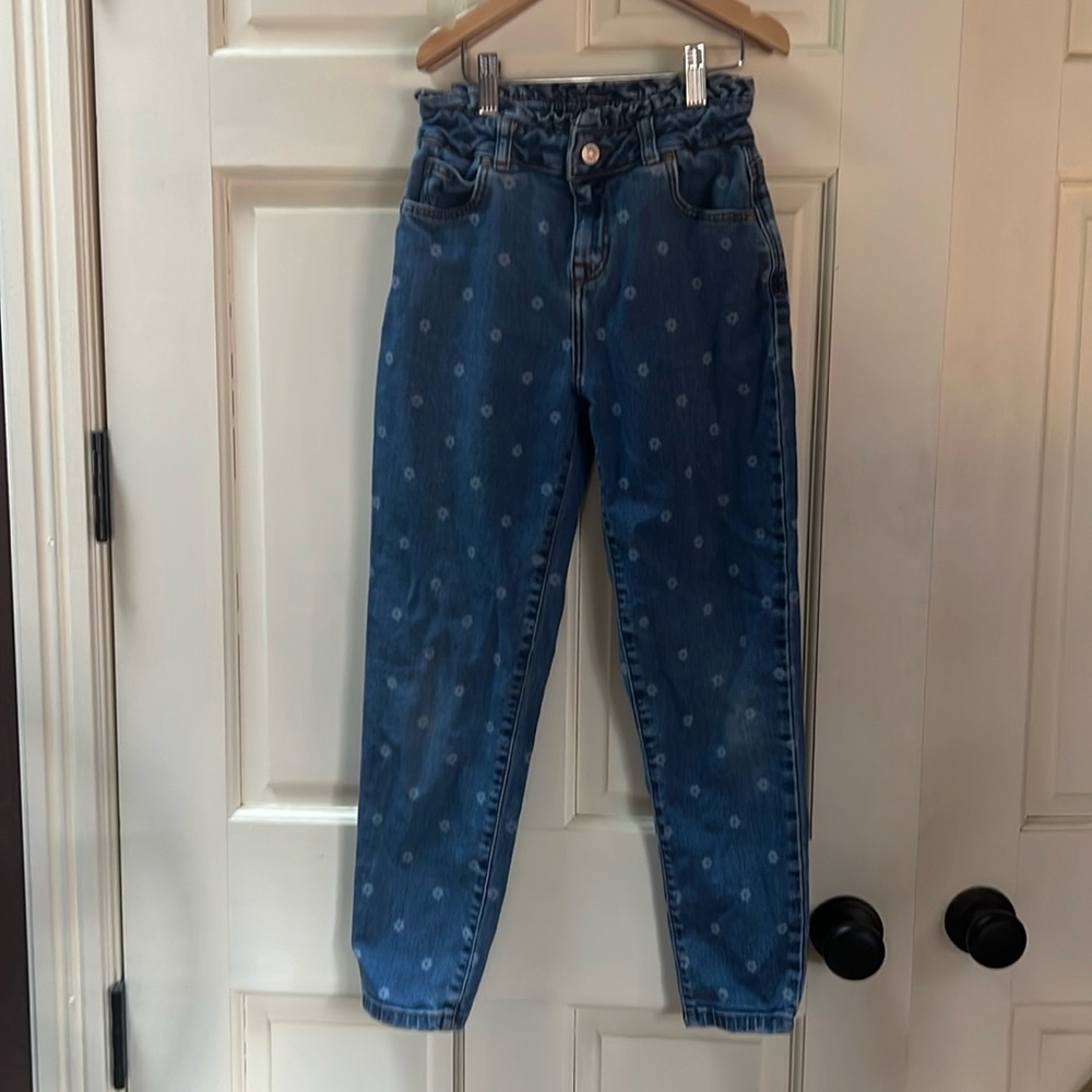 Mini Boden Flower Print Jeans 11y